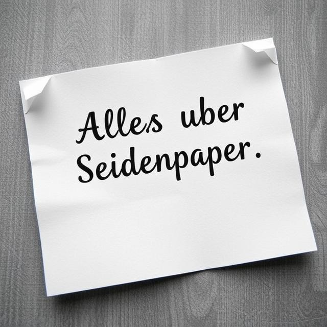 Alles über Seidenpapier